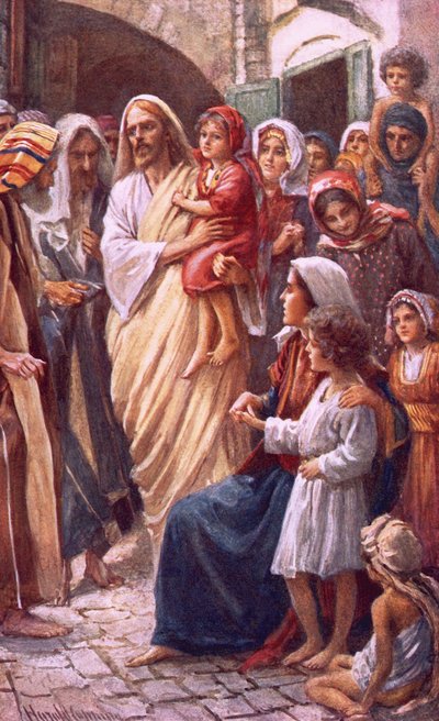 The lord blessing the children by Harold Copping